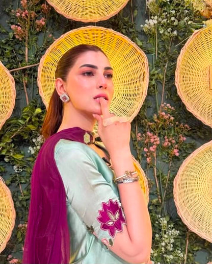 NAZISH JHANGIR SILK EMBROIDERED 3 PC WITH EMBROIDERED SOFT DUPPATA