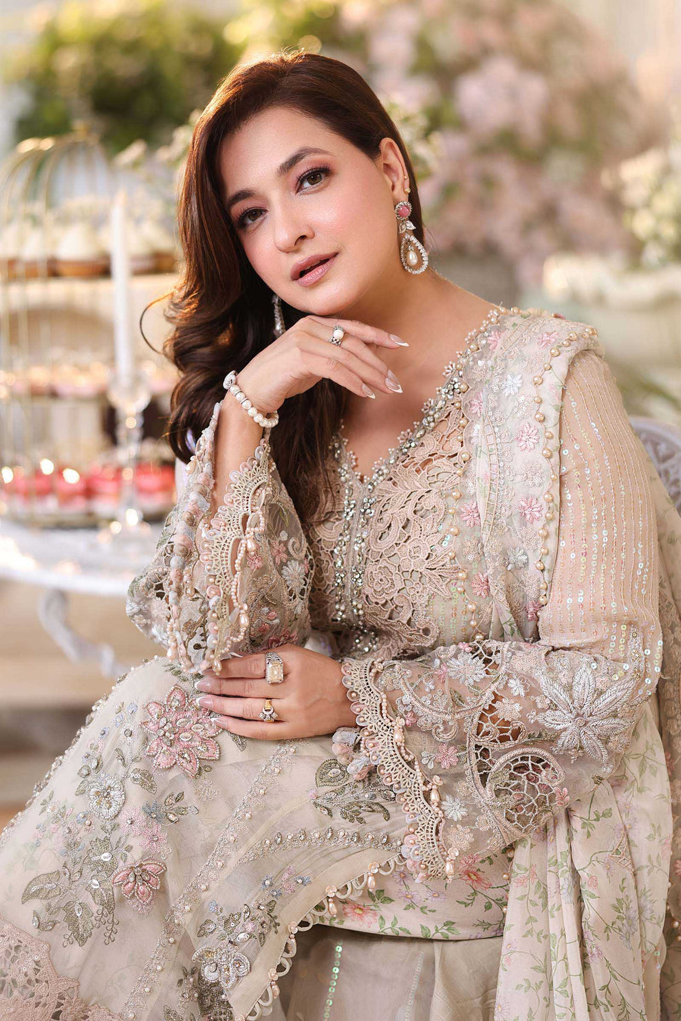 MARIA B LUXURY CHIFFON EMBROIDERED 3 PC WITH EMBROIDERED DUPPATA