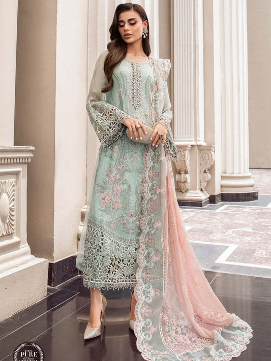 MARIA B LUXURY CHIFFON EMBROIDERED 3 PC WITH EMBROIDERED DUPPATA