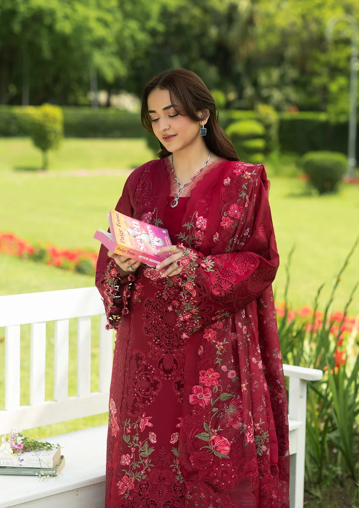 ELAF PREMIUM LAWN EMBROIDERED 3 PC SUIT WITH EMBROIDERED DUPPATA
