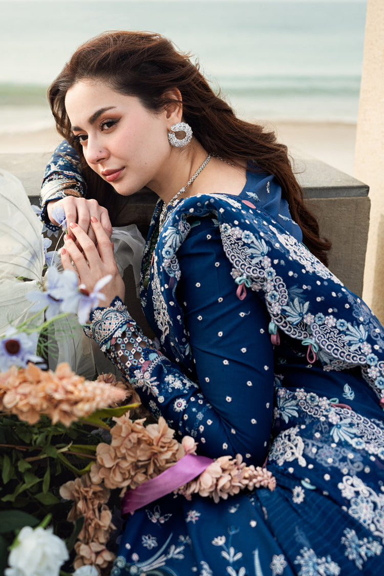 Qalamkar Lawn 3 PC Luxury with Embroiderd Dupata