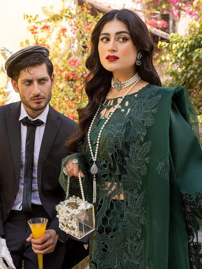 BIN ILYAS LUXURY LAWN 3 PC WITH EMBROIDERED DUPPTA