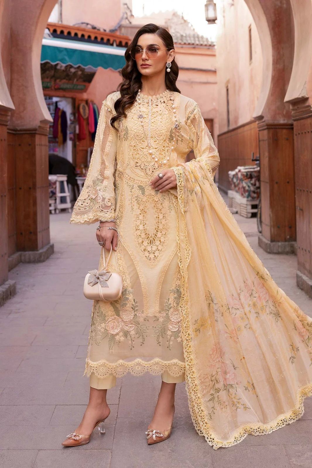 BIN ILYAS LUXURY LAWN 3 PC WITH SOFT DUPATTA