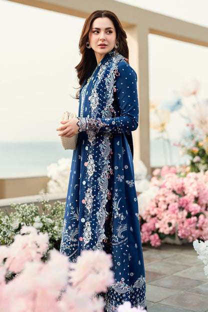 Qalamkar Lawn 3 PC Luxury with Embroiderd Dupata