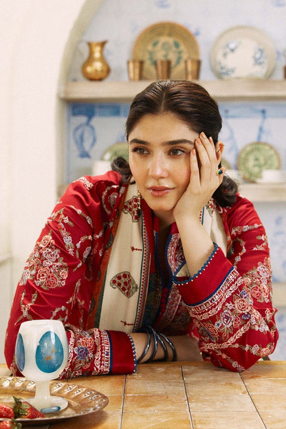 ZARA SHAH JHAN PREMIUM WINTER EMBROIDERED 3 PC SUIT WITH SOFT DUPPATA