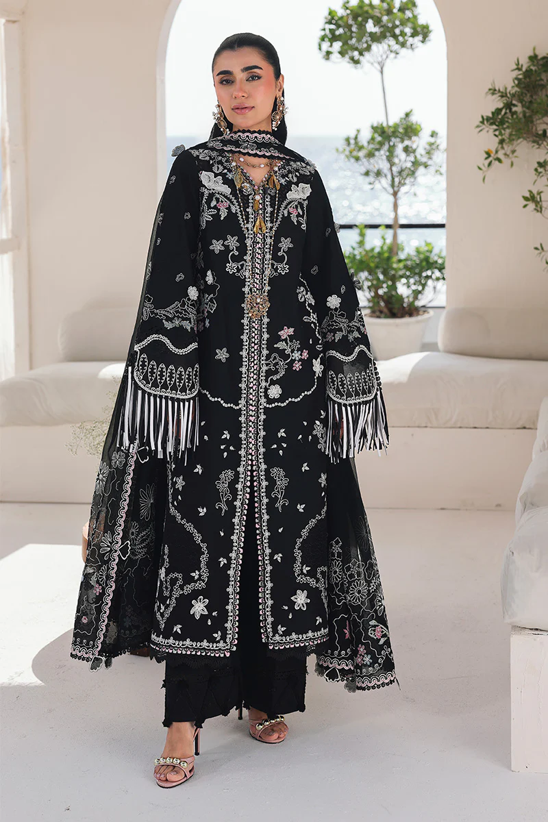 QALAMKAR PREMIUM WINTER EMBROIDERED 3 PC SUIT WITH EMBROIDERED SHAWL