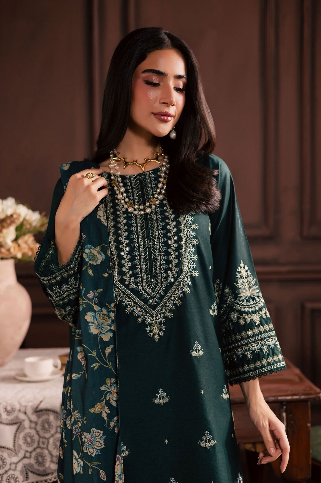 BATIK LAWN EMBROIDERED 3 PC WITH SOFT DUAPPTA