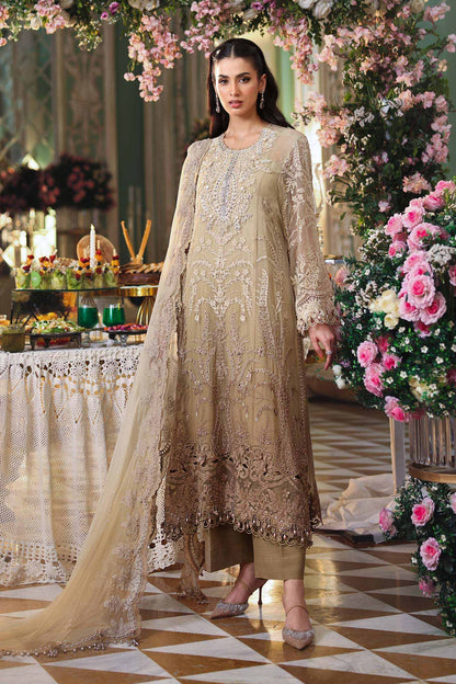 MARIA B CHIFFON EMBROIDERED 3 PC WITH EMBROIDERED DUPPTA