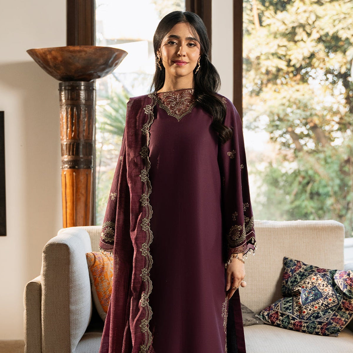 IZEL LAWN EMBROIDERED 3 PC STUNNING LOOK FOR EID WITH EMBROIDERED DUPATTA