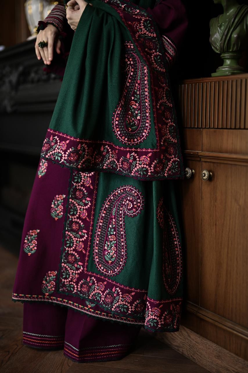BATIK 3 PC WITH LUXURY LAWN EMBROIDERED DUPPTA