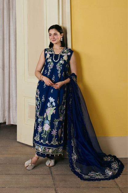 MARYAM HUSSAIN WINTER EMBROIDERED 3 PC SUIT WITH EMBROIDERED SHAWL
