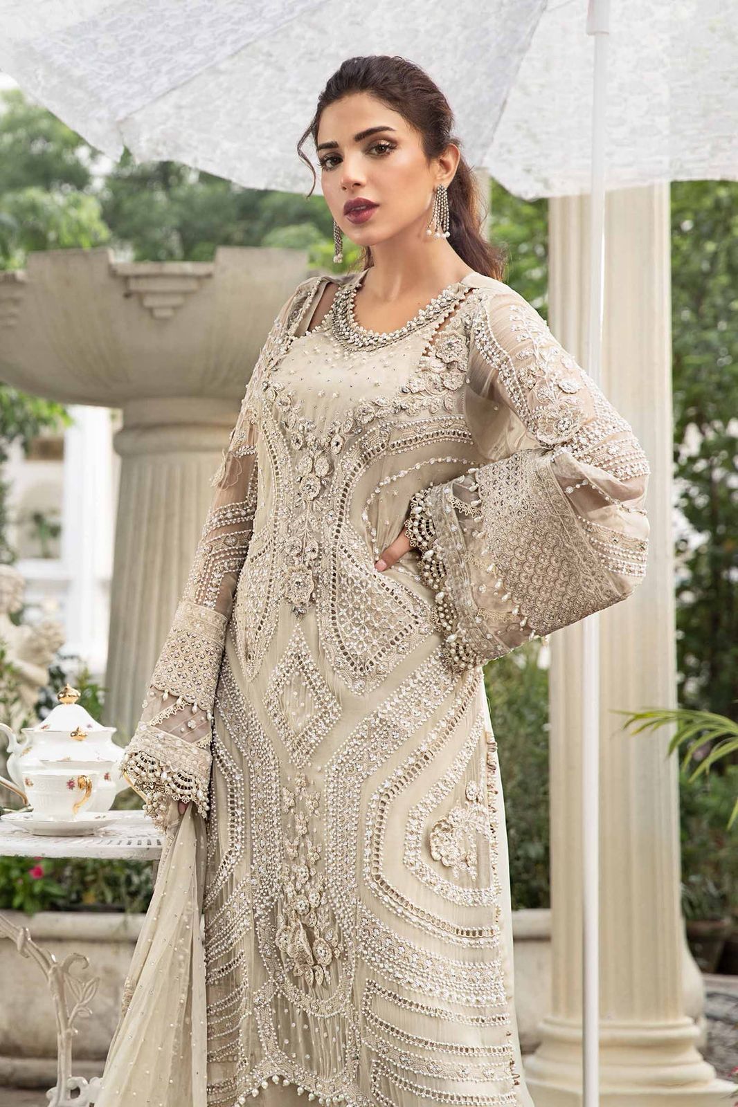 MARIA B LUXURY CHIFFON EMBROIDERED 3 PC WITH EMBROIDERED DUPPATA
