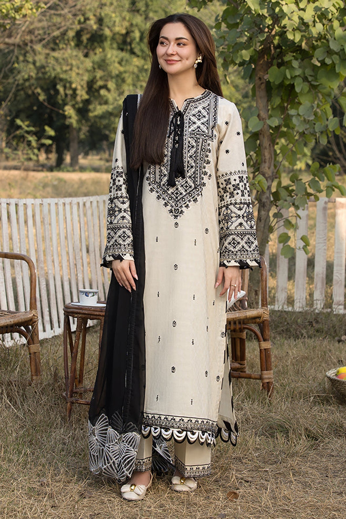 QALAMKAR 3 PC LAWN