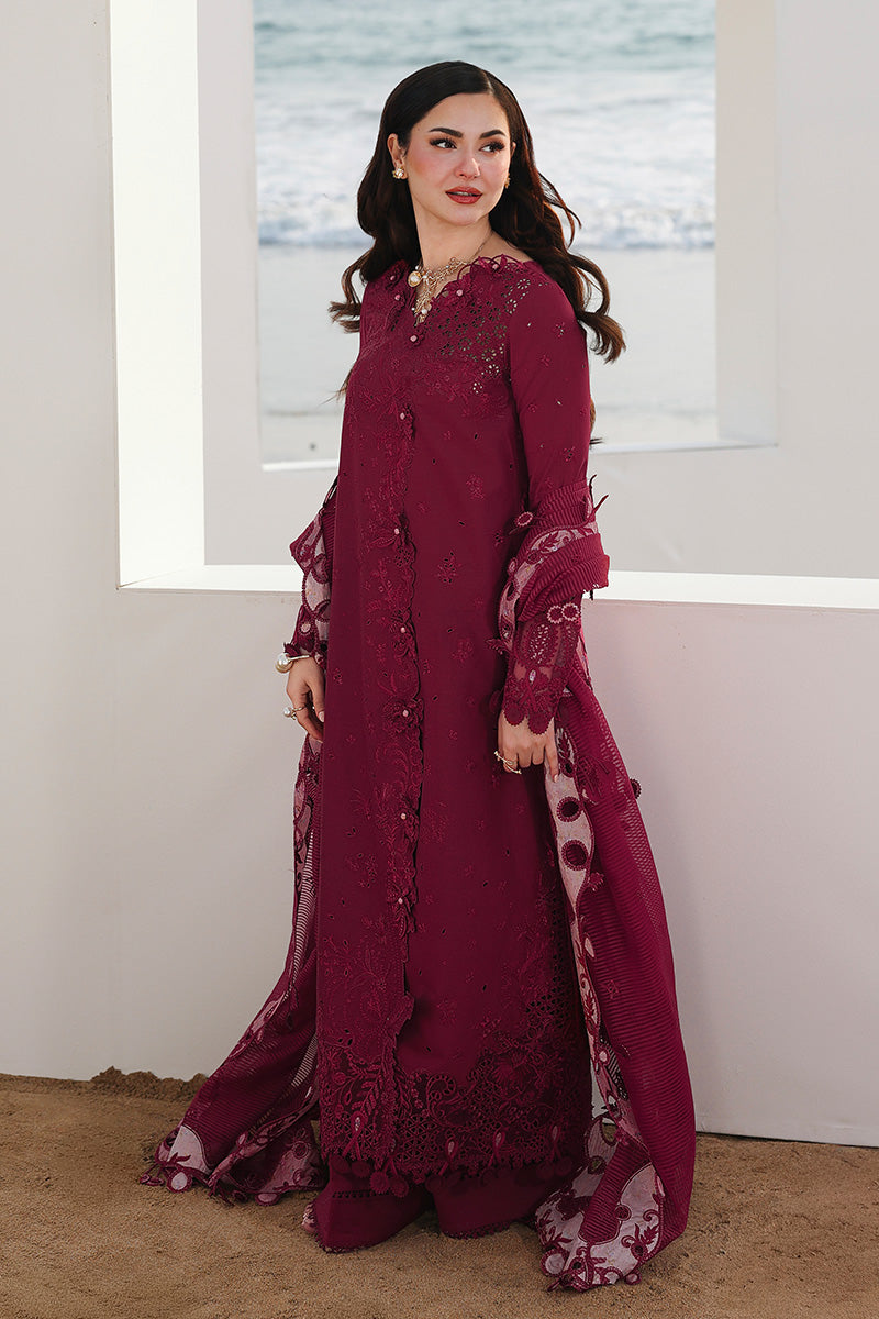 QALAMKAR LUXURY LAWN EMBROIDERED 3 PC WITH EMBROIDERED DUPPATA