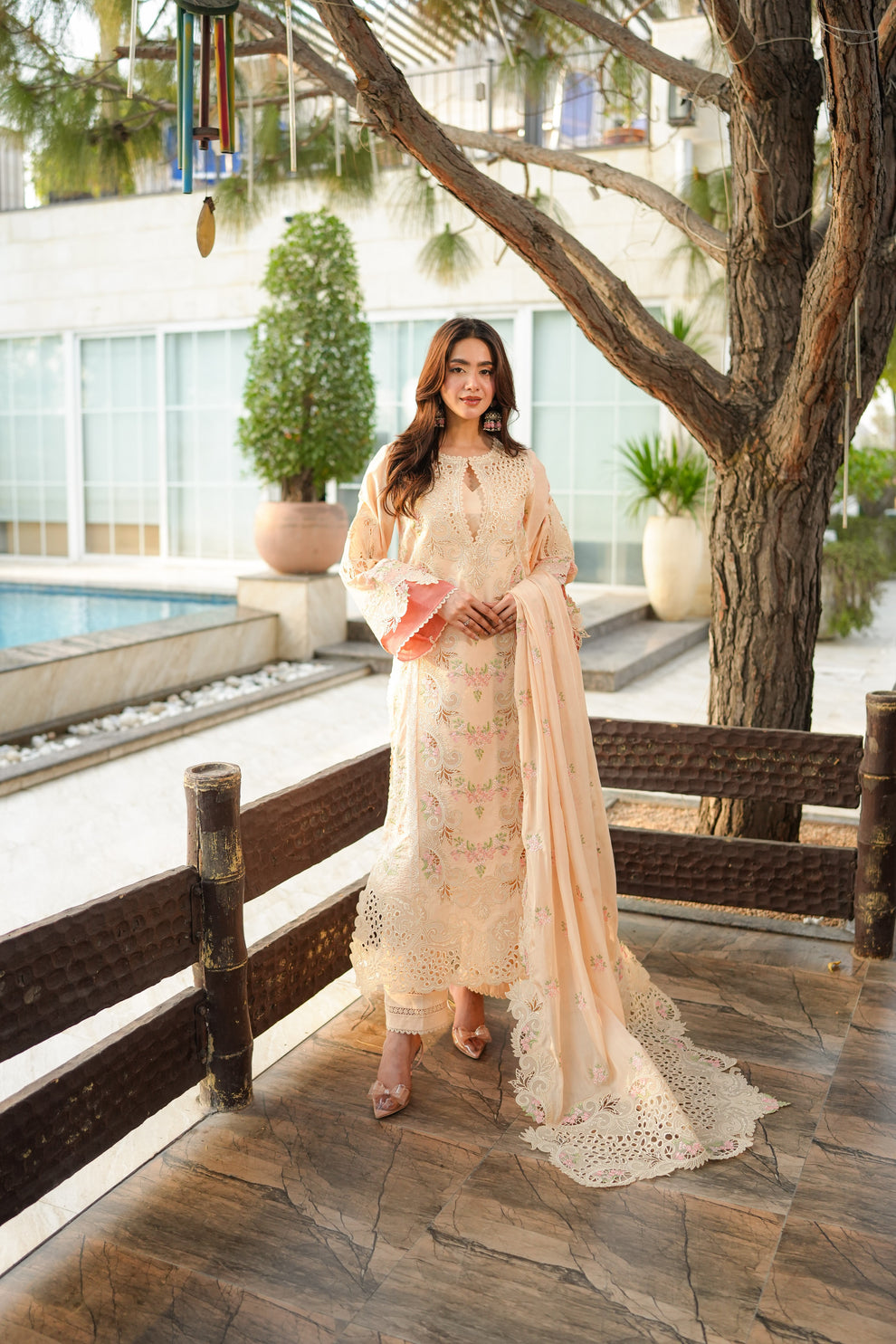 ANEELAS PREMIUM LAWN EMBROIDERED 3 PC WITH EMBROIDERED DUAPPTA