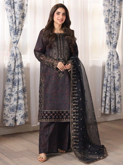 MOHAGNI LAWN LUXURY EMBROIDERED 3 PC WITH SOFT EMBROIDERED DUPPATA
