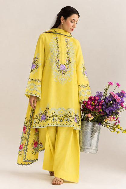 ZARA SHAH JHAN WINTER EMBROIDERED 3 PC SUIT WITH SOFT SHAWL