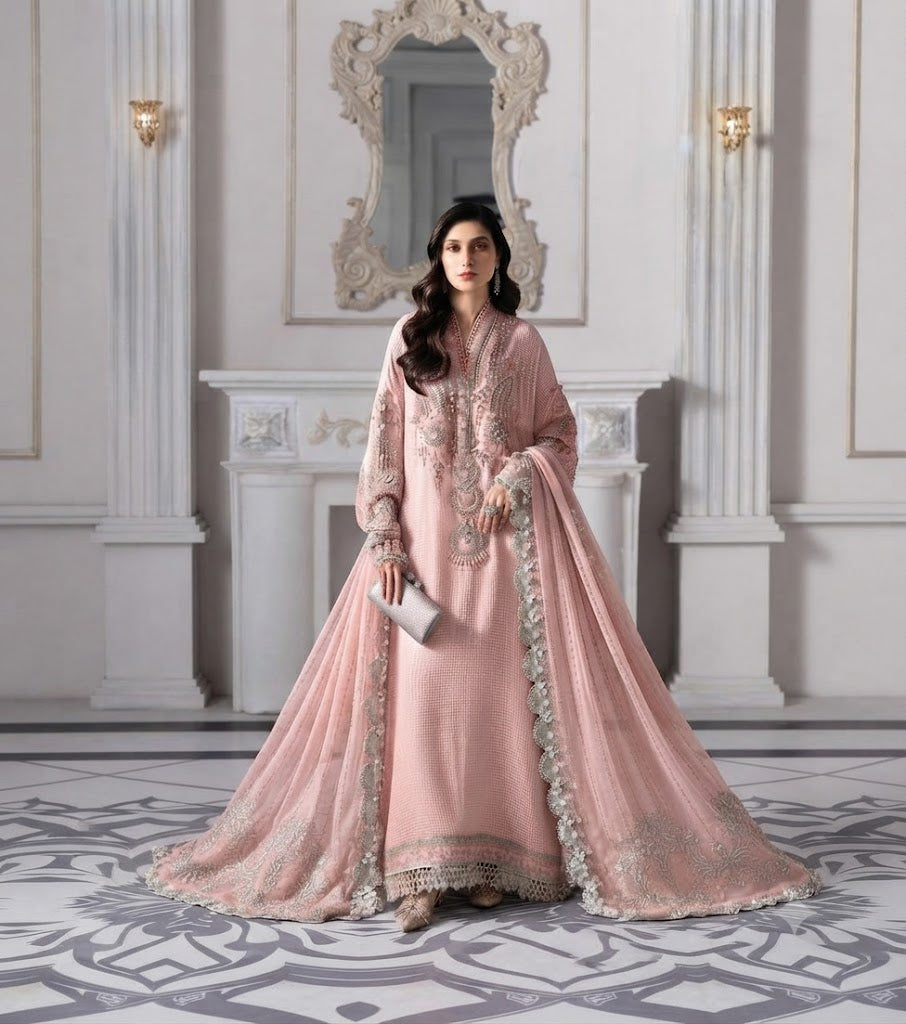 MARIA B LUXURY CHIFFON EMBROIDERED 3 PC WITH EMBROIDERED DUPPATA