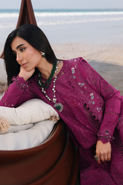 QALAMQAR 3PC LAWN EMBROIDERED WITH EMBROIDERED DUPATTA