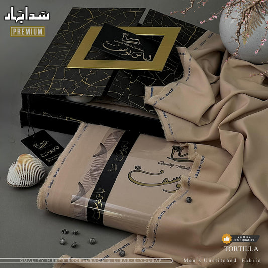 LIBAS E YOUSUF MEN'S SUMMER LUXURY WASH AND WEAR (TORTILLA GRAY)