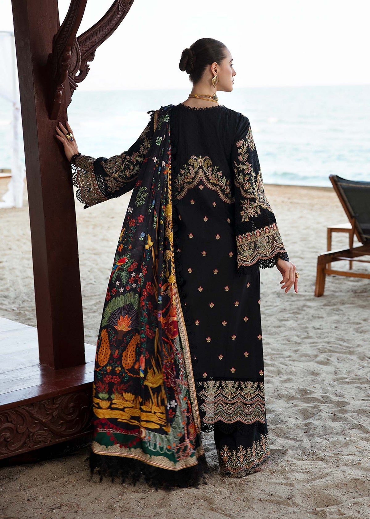 KANWAL MALIK DESIGNER LAWN 3 PC SUIT WITH EMBROIDERED DUPPATA