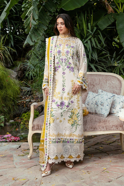 ANEELAS WINTER PREMIUM EMBROIDERED 3 PC SUIT WITH EMBROIDERED SHAWL