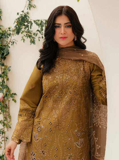 MAHNUR LAWN 3 PC LUXURY EMBROIDERED