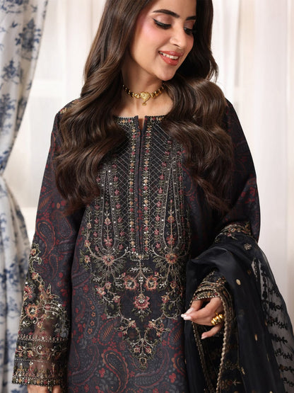 MOHAGNI LAWN LUXURY EMBROIDERED 3 PC WITH SOFT EMBROIDERED DUPPATA