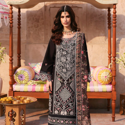 HUSSAIN REHAR LAWN HEAVEY EMBROIDERED 3 PC