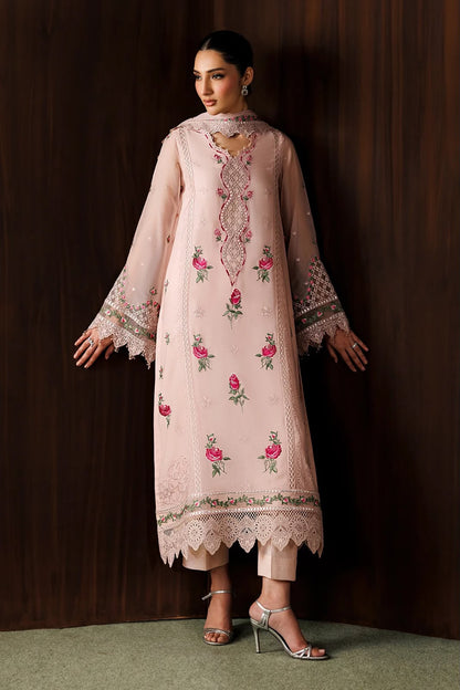 BAROQUE CHIFFON EMBROIDERED 3 PC WITH READY EMBROIDERED DUPPATA