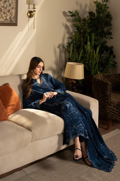 SAPPHIRE LAWN 3PC EMBROIDERED WITH EMBROIDERED DUPPTA