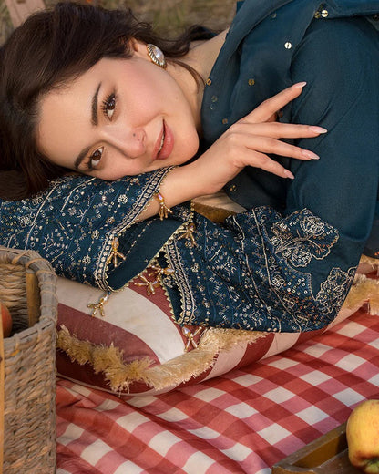 ZARA SHAH JHAN EMBROIDERED 3 PC WITH EMBROIDERED DUPATTA