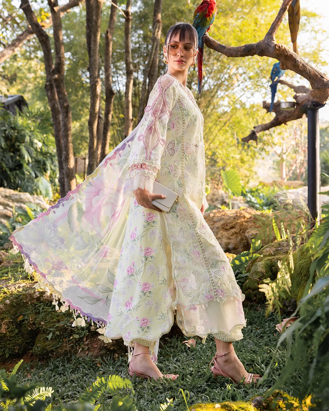 MARIA B LAWN EMBROIDERED 3 PC WITH EMBROIDERED DUPATTA