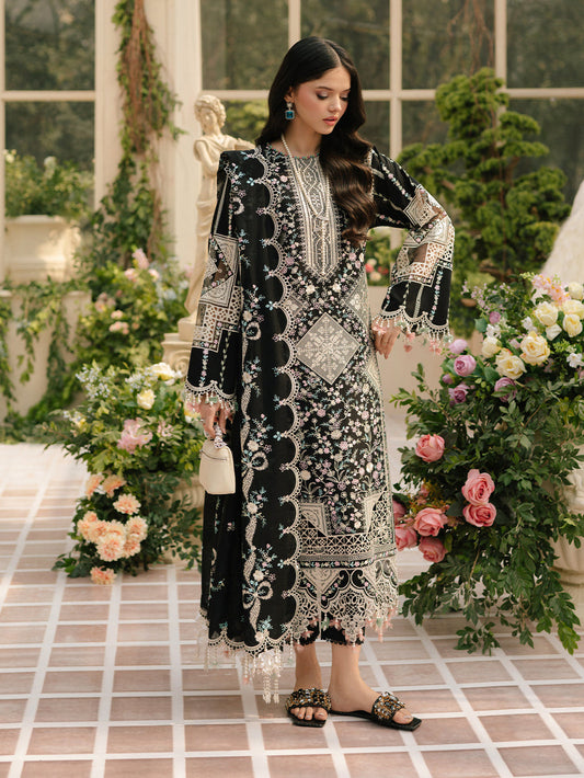 BIN ILYAS LAWN 3 PC HEAVY EMBROIDERED WITH READY TO WEAR DUPATTA