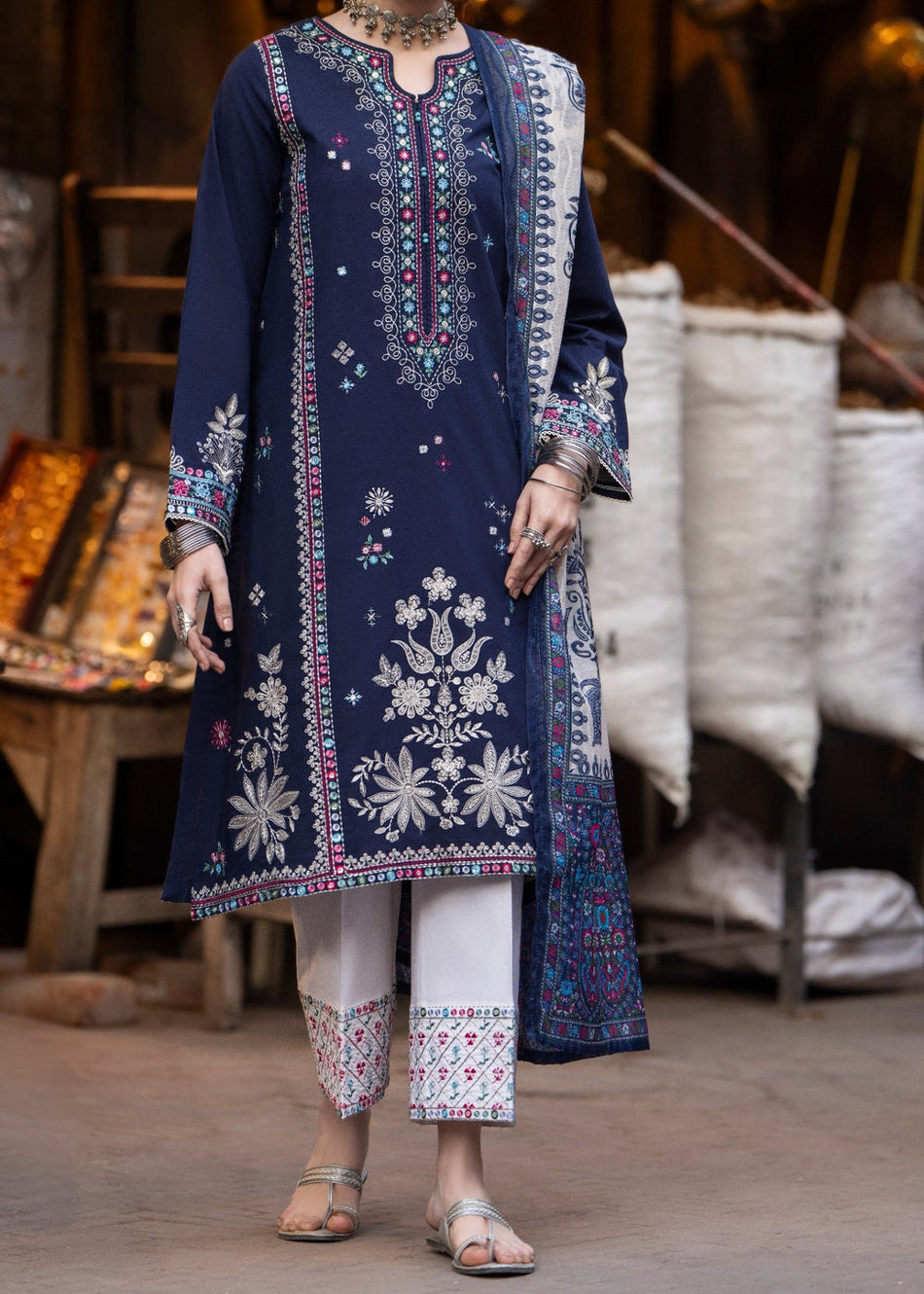 BATIK LAWN 3 PC MOST ELEGANT DESIGN