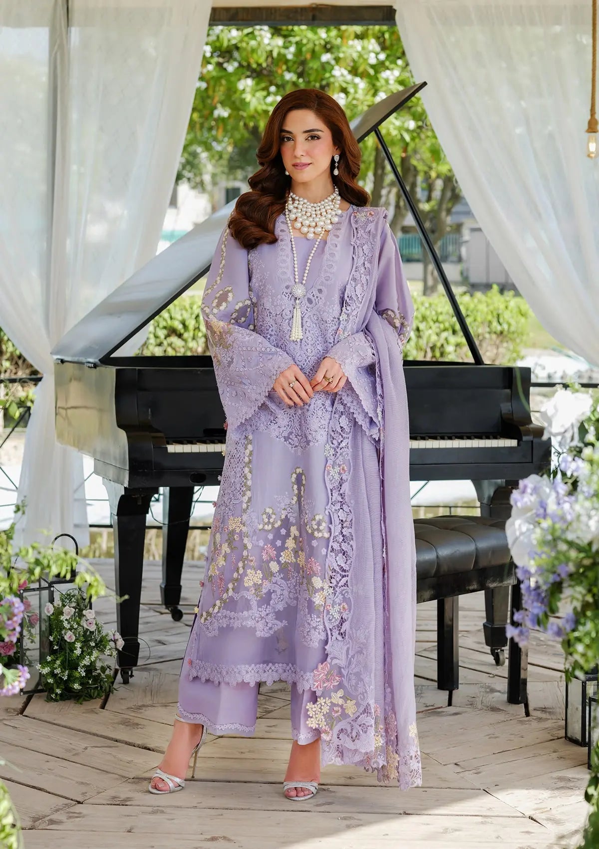 MARIA B LUXURY LAWN 3 PC EMBROIDERD WITH EMBROIDERED DUPATTA