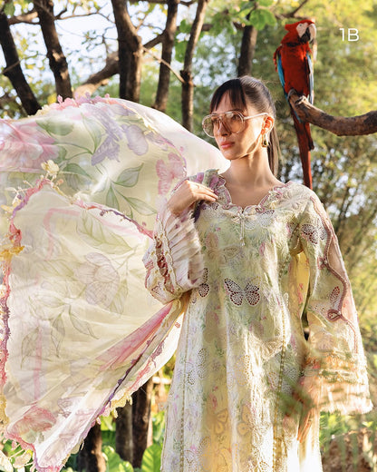 MARIA B LAWN EMBROIDERED 3 PC WITH EMBROIDERED DUPATTA