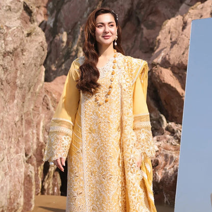 IMROZIA LUXURY LAWN EMBROIDERED 3 PC WITH EMBROIDERED READY TO WEAR DUPATTA