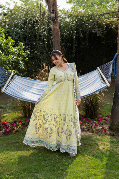 ANEELAS LAWN LUXURY EMBROIDERED FROCK WITH EMBROIDERED DUAPPTA