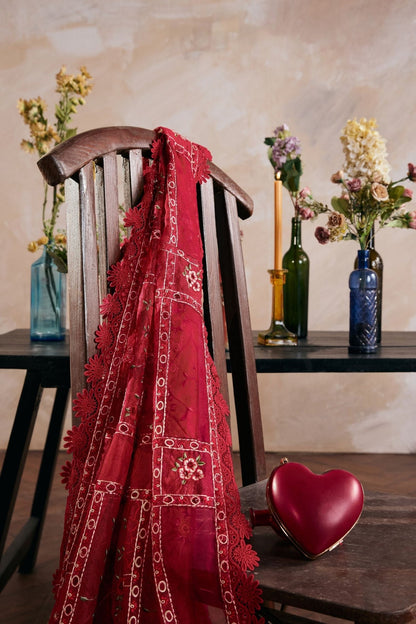 MARYAM HUSSAIN LAWN LUXURY EMBROIDERED 3 PC WITH EMBROIDERED DUPPATA