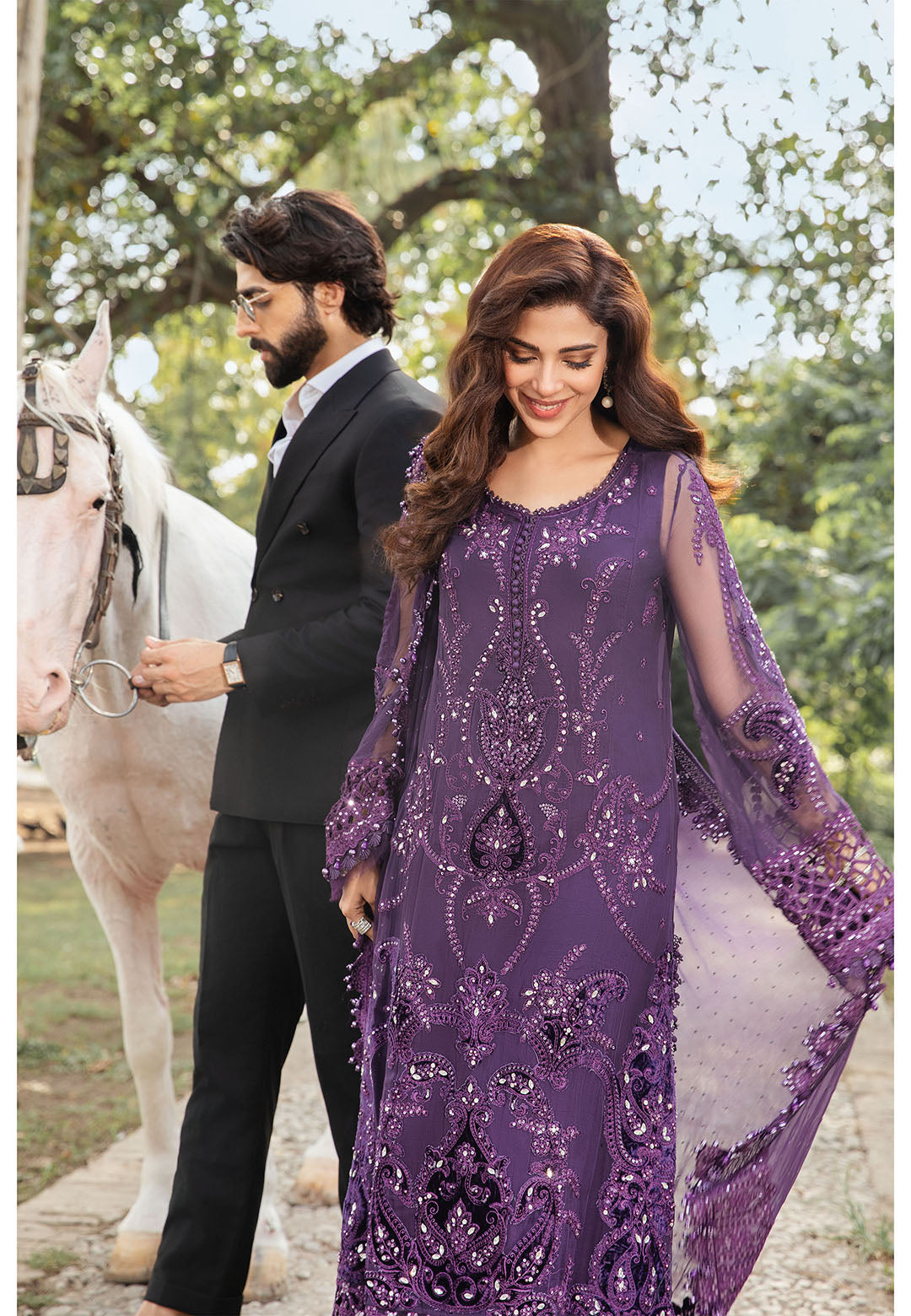 MARIA B CHIFFON LUXURY EMBROIDERED 3 PC WITH EMBROIDERED DUPPATA