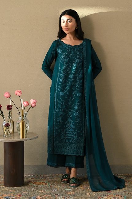 ZAIB LAWN MOST DEMANDED 3 PC SUIT WITH READY TO WEAR DUPPATA