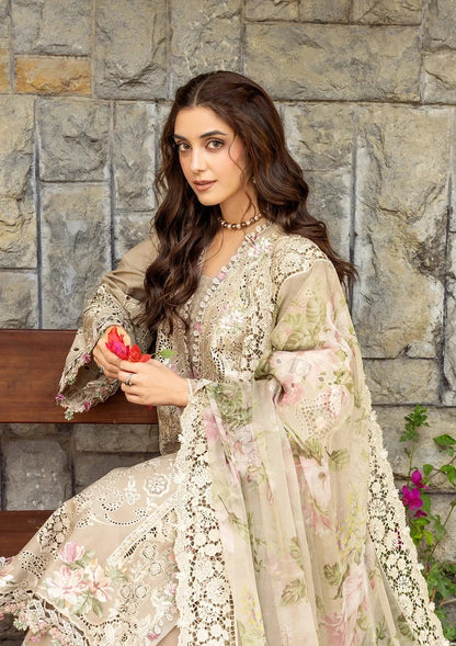 ELAF LUXURY LAWN EMBROIDERED 3 PC WITH EMBROIDERED DUPATTA