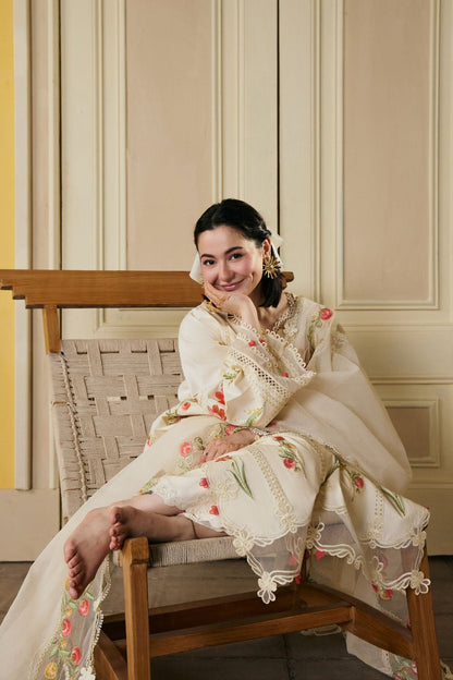 MARYAM HUSSAIN LAWN 3 PC WITH EMBROIDERED DUPPATA