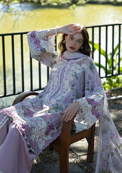 ELAF LAWN EMBROIDERED 3 PC SUIT WITH EMBROIDERED READY DUPATA