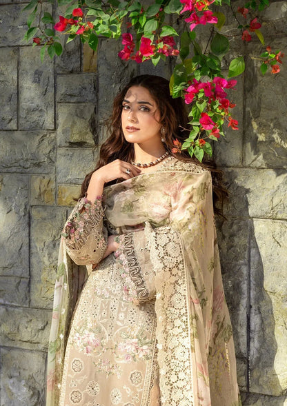 ELAF LUXURY LAWN EMBROIDERED 3 PC WITH EMBROIDERED DUPATTA
