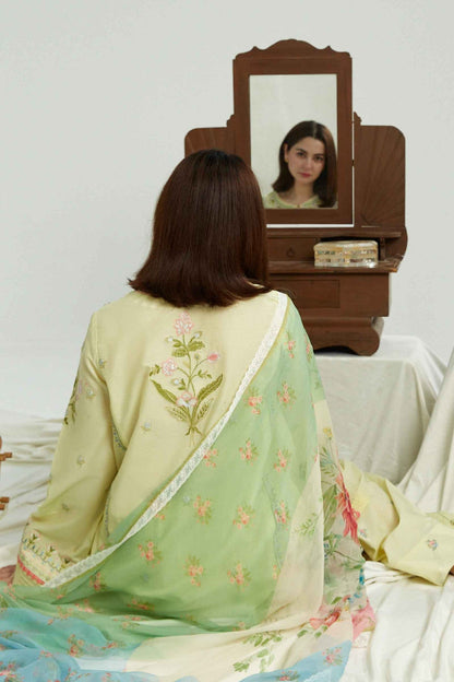 Zara Shah Jhan Lawn Embroidered 3 PC