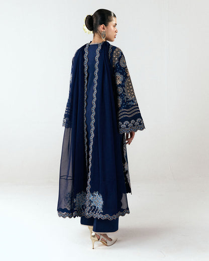 HUSSAIN REHAR WINTER EMBROIDERED 3 PC SUIT WITH EMBROIDERED SHAWL