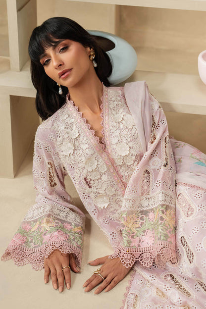 MARIA B WINTER EMBROIDERED 3 PC SUIT WITH EMBROIDERED SHAWL