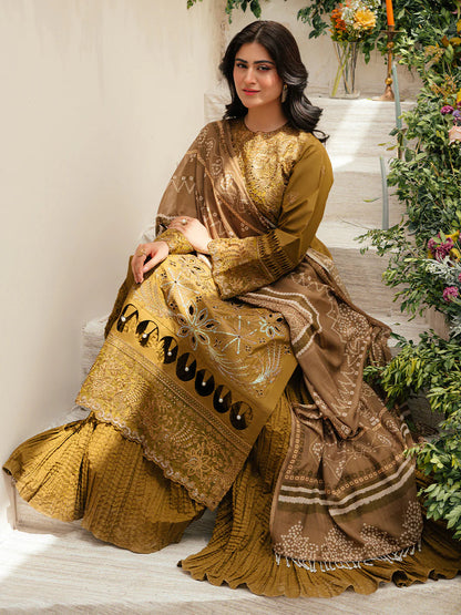 MAHNUR LAWN 3 PC LUXURY EMBROIDERED